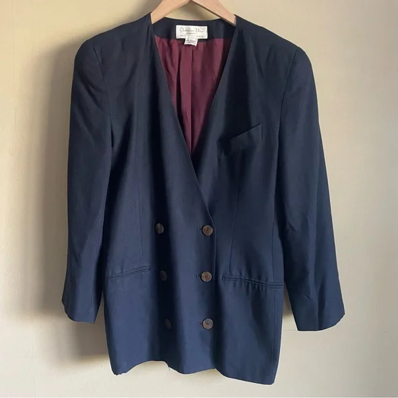 CHRISTIAN DIOR vintage double breasted blazer - Picture 3 of 8